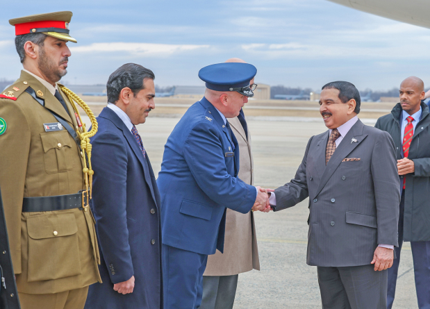 King arrives in US to attend Board of Peace meeting